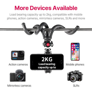 Capture Moments with the Black Octopus Mobile Phone Clip Gimbal Tripod Set